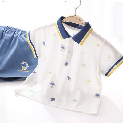 男童套装2022新款宝宝短袖衣服婴儿薄款短裤夏季儿童polo