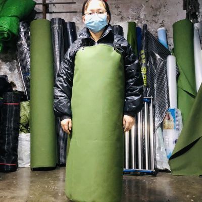 绿色帆布新款加厚围裙防水防油污耐脏耐磨加肥加大款户外工作服