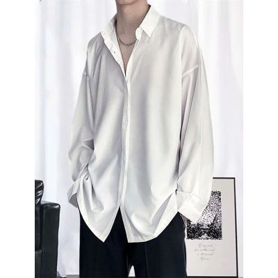 159329/ROBINHOOD夏季日系复古条纹短袖衬衫男女情侣潮牌宽松五分袖衬衣