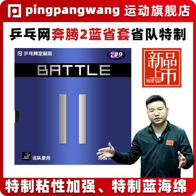 乒乓网奔腾2蓝省套省队729奔腾2金版蓝海绵乒乓球胶皮套胶蓝