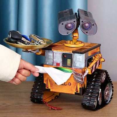 WALL-E机器人总动员瓦力铁艺模型装饰摆设铁皮创意工艺品储