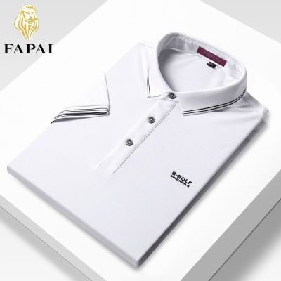 168487/法派男士翻领上衣时尚潮流polo衫短袖宽松舒适透气衣服高档T恤男