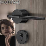 固特室内门锁家用房门锁简约高端酒店门锁静音新款磁吸锁卧室锁子