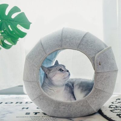 多功能网红猫窝保暖猫隧道宠物玩具可折叠拼接冬季猫窝毛毡猫洞