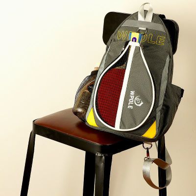WPOLE乒乓球斜挎包1-2支装运动装备休闲胸包拍套收纳包袋小雪原创