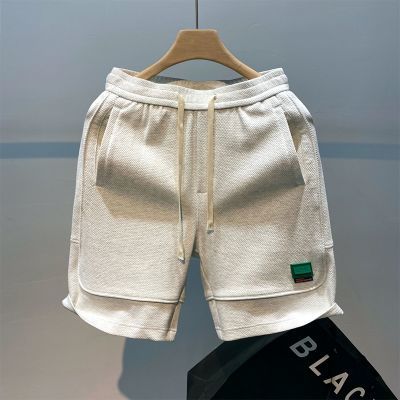 168445/贴标拼接短裤男夏季潮牌ins爆款休闲5五分裤美式街头潮流大裤衩子