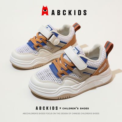 175310/Abckids儿童童鞋2022夏季新款女童透气网面运动鞋男童魔术板鞋q