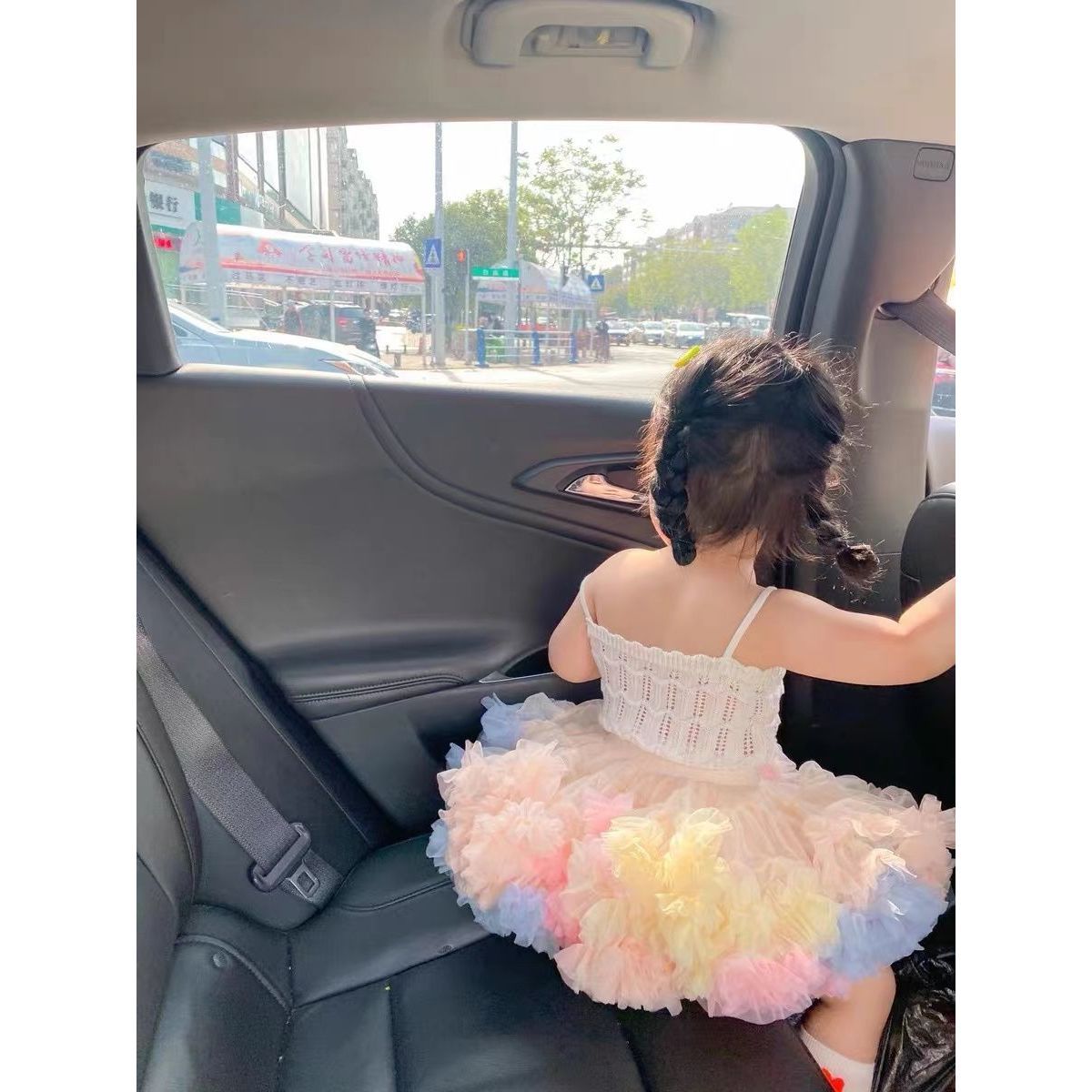 Three generations of tutu skirt girls baby rainbow princess skirt plus fluffy convex skirt baby children's gauze skirt dance skirt