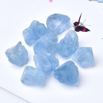 天然天青石原石扩香石晶体矿石标本教学科普鱼缸摆件蓝色水晶石头