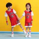 儿童速干篮球服套装男女童短袖宝球衣小学生训练男夏幼儿园表演服