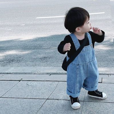 176345/夏季薄款连体裤韩版童装男女童韩系休闲长裤宝宝洋气牛仔背带裤潮