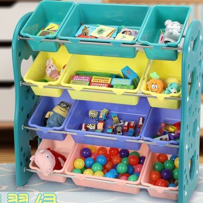儿童玩具收纳架多层置物柜杂物架室内收纳柜多层落地置物架家用