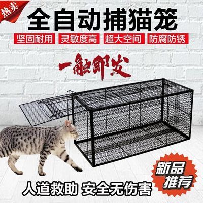 捕猫笼宠物人道救助笼捕猫神器大号鼠笼折叠猫笼全自动捕猫笼