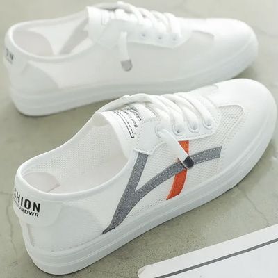 170557/2022新款时尚休闲女鞋夏季网面透气轻便软底鞋女运动百搭小白鞋女