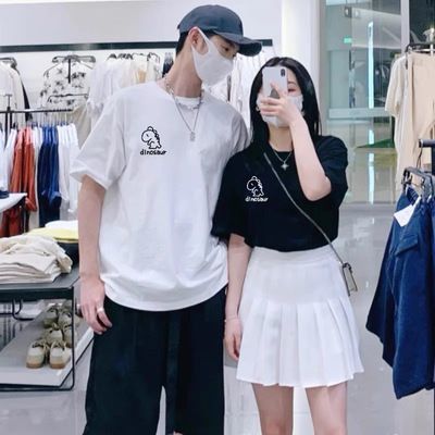 174294/小恐龙情侣装夏装2022新款潮流宽松短袖t恤roora网红ins超火套装