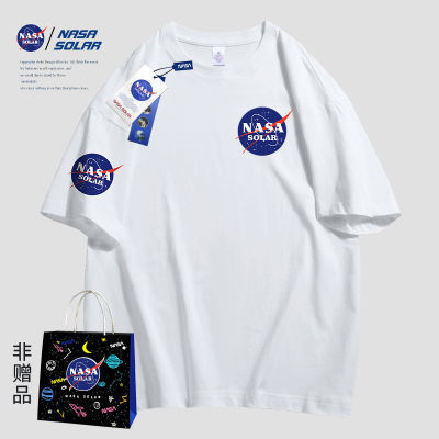 173412/NASA官方联名2022夏季新款字母胸标印花男女同款潮牌纯棉T恤短袖【7天内发货】