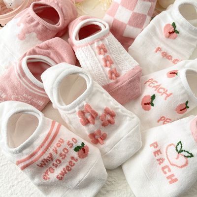 172483/袜子女船袜夏季女薄款吸汗透气ins潮日系防滑低帮隐形浅口短棉袜