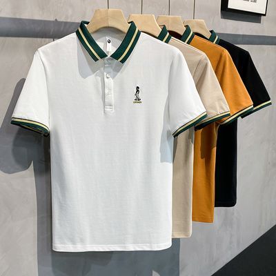 180499/polo衫男士短袖夏季新款修身百搭翻领半袖t恤日系潮流帅气保罗衫