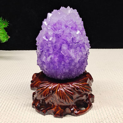 爆款矿物晶体标本摆件奇石工艺品家居礼品装饰紫色明矾晶体 包邮
