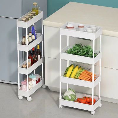 厨房浴室置物架子落地多层可移动家用储物架蔬菜浴室用品收纳架
