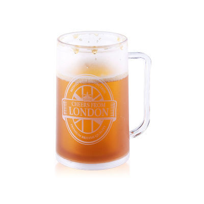 冰镇杯双层磨砂双层啤酒杯北欧圆柱形冷水杯夏日速冷啤酒杯极简