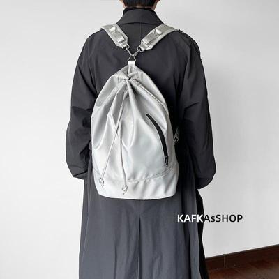 KAFKAsSHOP 单肩双肩两用水桶书包男女韩国简约潮个性中性