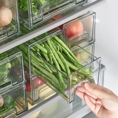 抽屉式冰箱收纳盒食品级蔬菜水果家用保鲜盒大容量透明整理储物盒