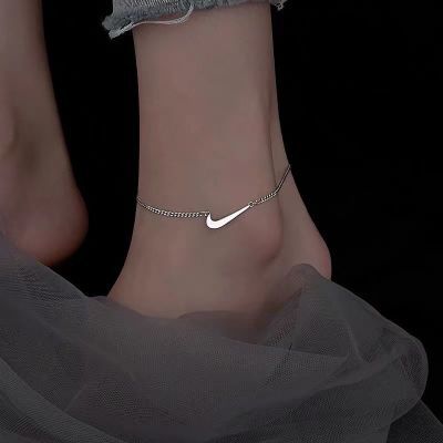 178022/925纯银对勾脚链女夏季2021年新款潮小众设计感简约个性足链脚饰