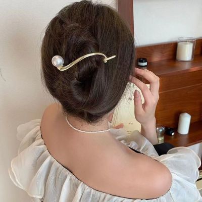 185109/高级感小众设计珍珠后脑勺夹子头饰青蛙扣发夹女夏鸭嘴夹盘发神器