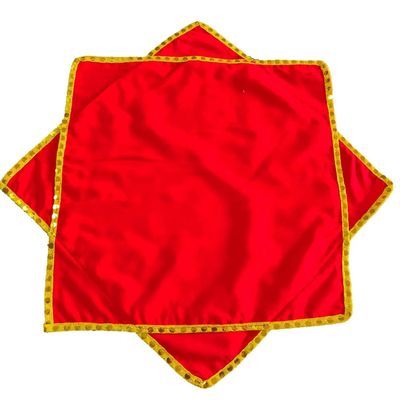 舞蹈考级手绢花民族舞四级大公鸡艺考专用手帕绵绸布红八角巾一对