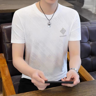 183243/短袖t恤男士夏季新款潮牌宽松显瘦烫钻圆领体恤大码男装薄款上衣