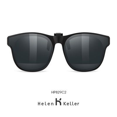 海伦凯勒新款墨镜女夹片韩版潮流偏光太阳眼镜男近视眼镜可用情侣