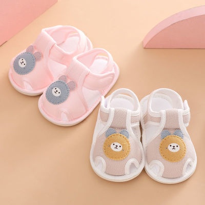 婴儿学步前鞋0-1岁男女宝宝夏季凉鞋牛筋底耐磨魔术贴不掉跟凉鞋