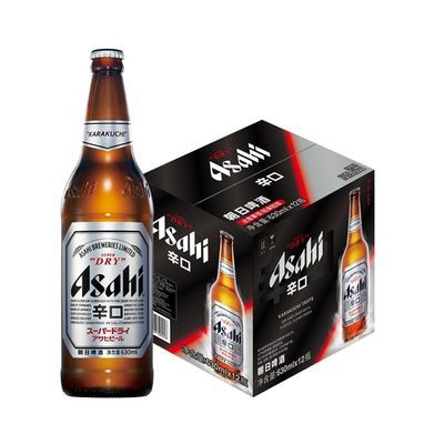 【仅江浙沪皖发货】Asahi朝日啤酒辛口生啤酒黄啤酒630ml*12瓶