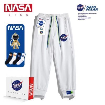 NASA官方联名情侣卫裤2022年夏季长裤束脚运动潮牌宽松男女休闲裤