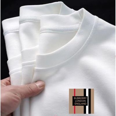 187999/100%纯棉夏套头圆领短袖都市休闲白色纯色t恤男女同款半袖打底衫