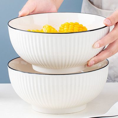 2只装家用大号汤碗泡面碗高颜值ins日式餐具加厚碗简约大碗陶瓷碗
