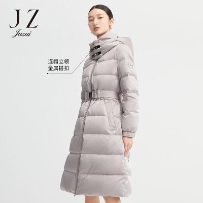 JZ玖姿御寒系列进口白鹅绒长款羽绒服女冬季新款时尚洋气外套