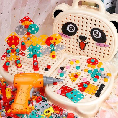 儿童拧螺丝钉玩具拆卸组装动手益智宝宝男生电钻积木工具箱幼儿园