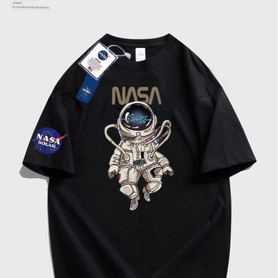 188133/NASA官方正品联名2022新款潮牌宇航员情侣宽松潮牌纯棉inst恤