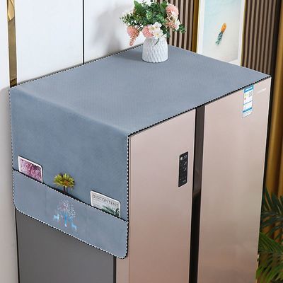 冰箱防尘罩高档婴儿绒冰箱盖布防滑双开冰箱罩单开门微波炉通用