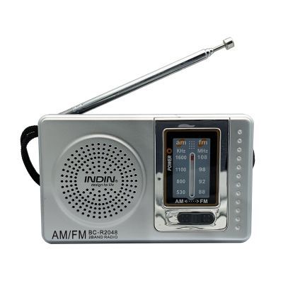 BC-R2048 迷你高灵敏度收音机伸缩天线电池供电的 AM