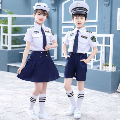 小海军演出服儿童飞行员制服套装幼儿园班服水手服小学生空军新款