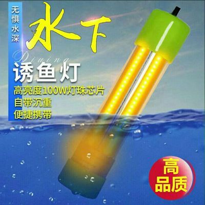 100W12V/24V水下诱鱼灯夜钓灯钓鱼灯筏钓灯深水集鱼灯引鱼灯防水