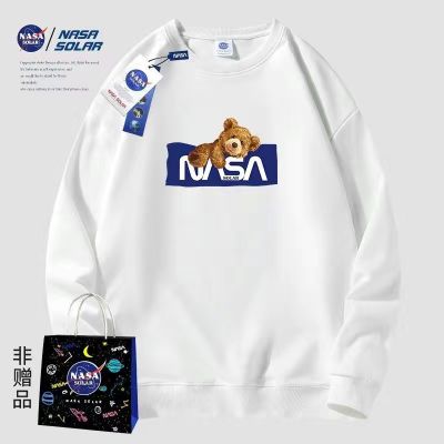 NASA SOLAR联名2022新款春秋季小熊字母印花男女同款百搭休闲卫衣