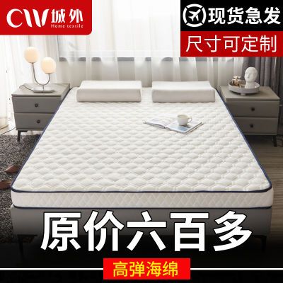 泰国乳胶海绵床垫家用1.8米加厚单双人榻榻米睡垫租房专用软垫被