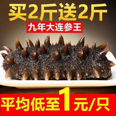 【厂家直销】野生海参即食大连深海辽刺参海渗礼盒非淡干海参干货