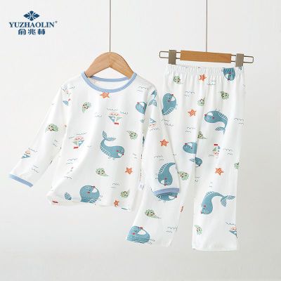 俞兆林儿童睡衣套装纯棉夏季薄款宝宝空调服男童女童家居服两件套