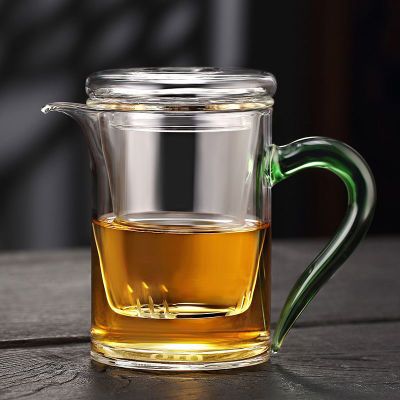 玻璃茶壶耐高温可加热泡茶器冲茶器滤网茶水分离家用办公茶具套装