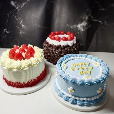 仿真6寸蛋糕模型2025新款网红水果奶油生日假甜点店摆台橱窗样品【10月31日发完】